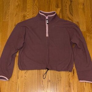 PINK Women's Purple Half-Zip Sweater